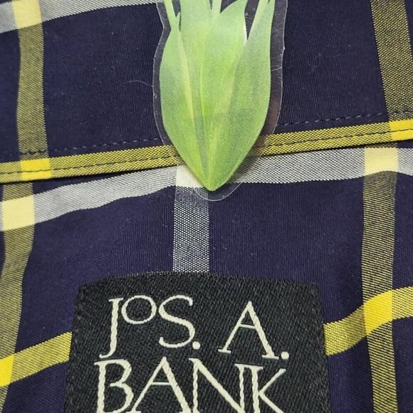 Jos A Banks, Not Worn, Men's Checkered Long Sleeved Shirt, Size L - Picture 3 of 7